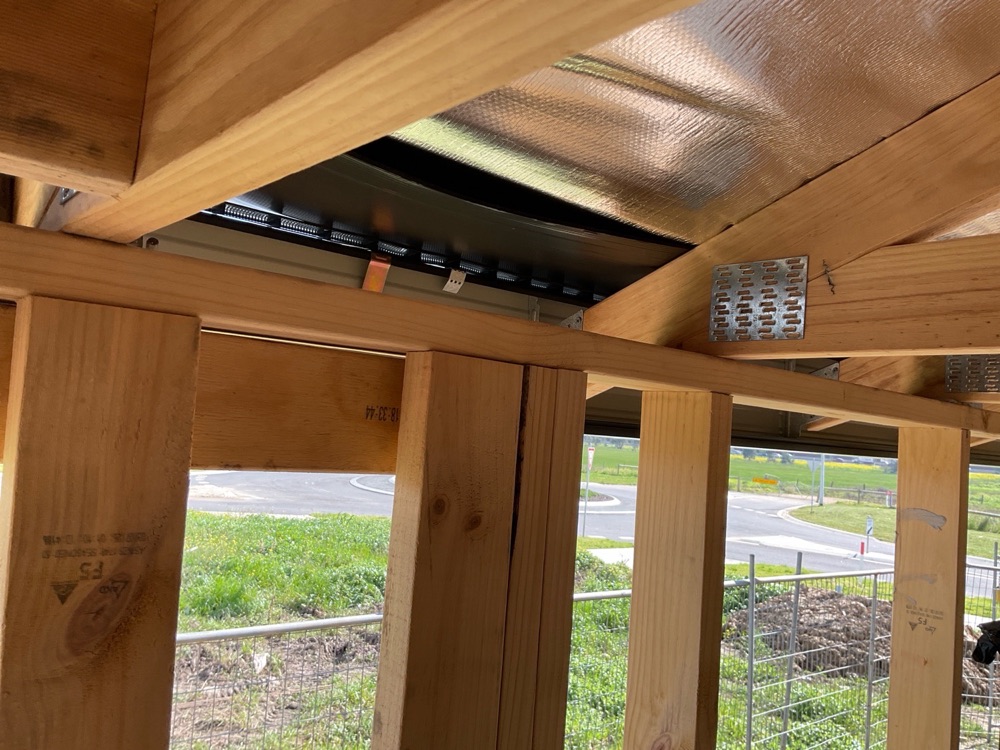 Truss grips not installed at the tie down, recorded on a frame inspection in Officer, 10 km from Pakenham East